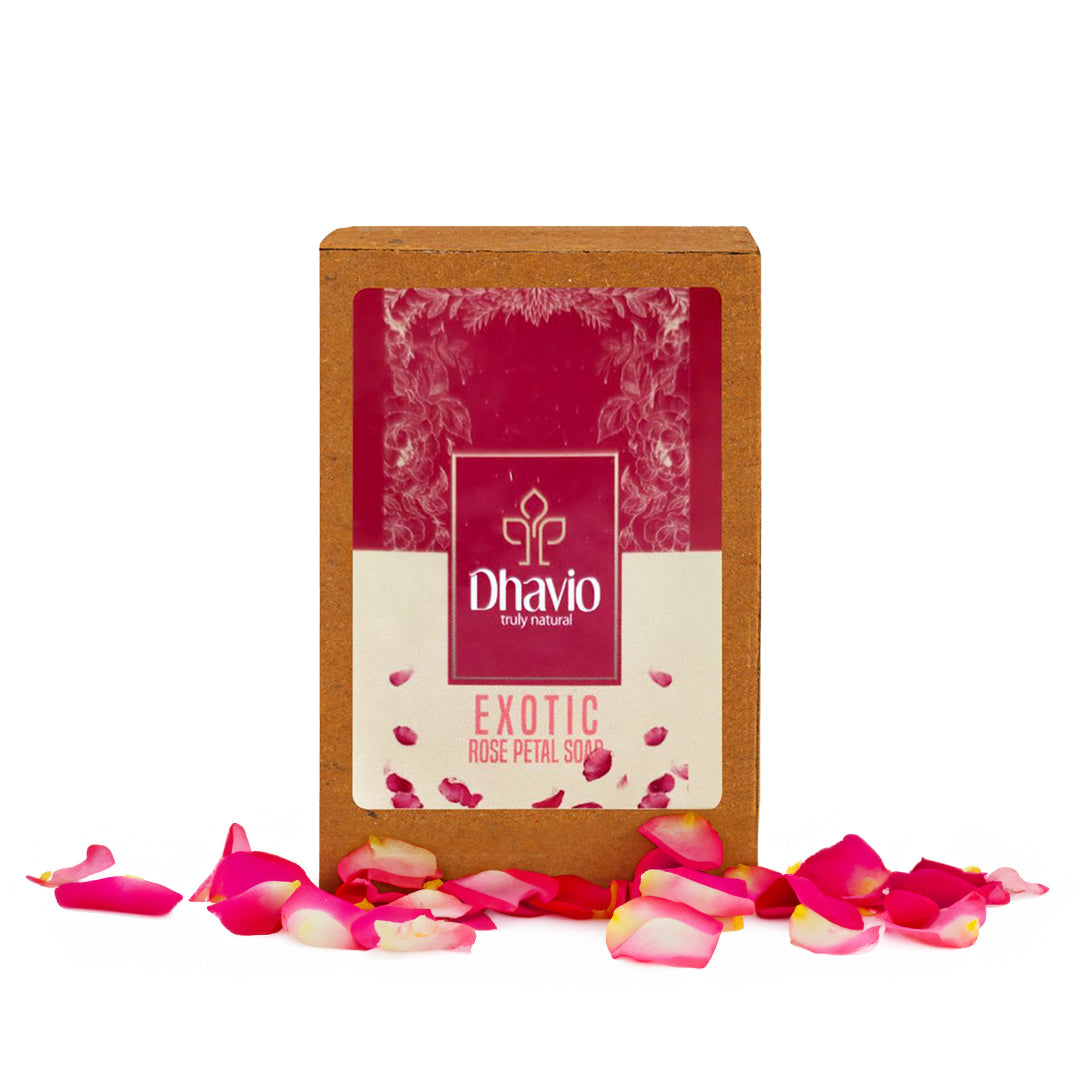Rose Petal Soap with Rose Oil & Petals for Hydrating Skin – 100g